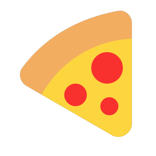 PizzaSchuß Logo – fliegende Pizza